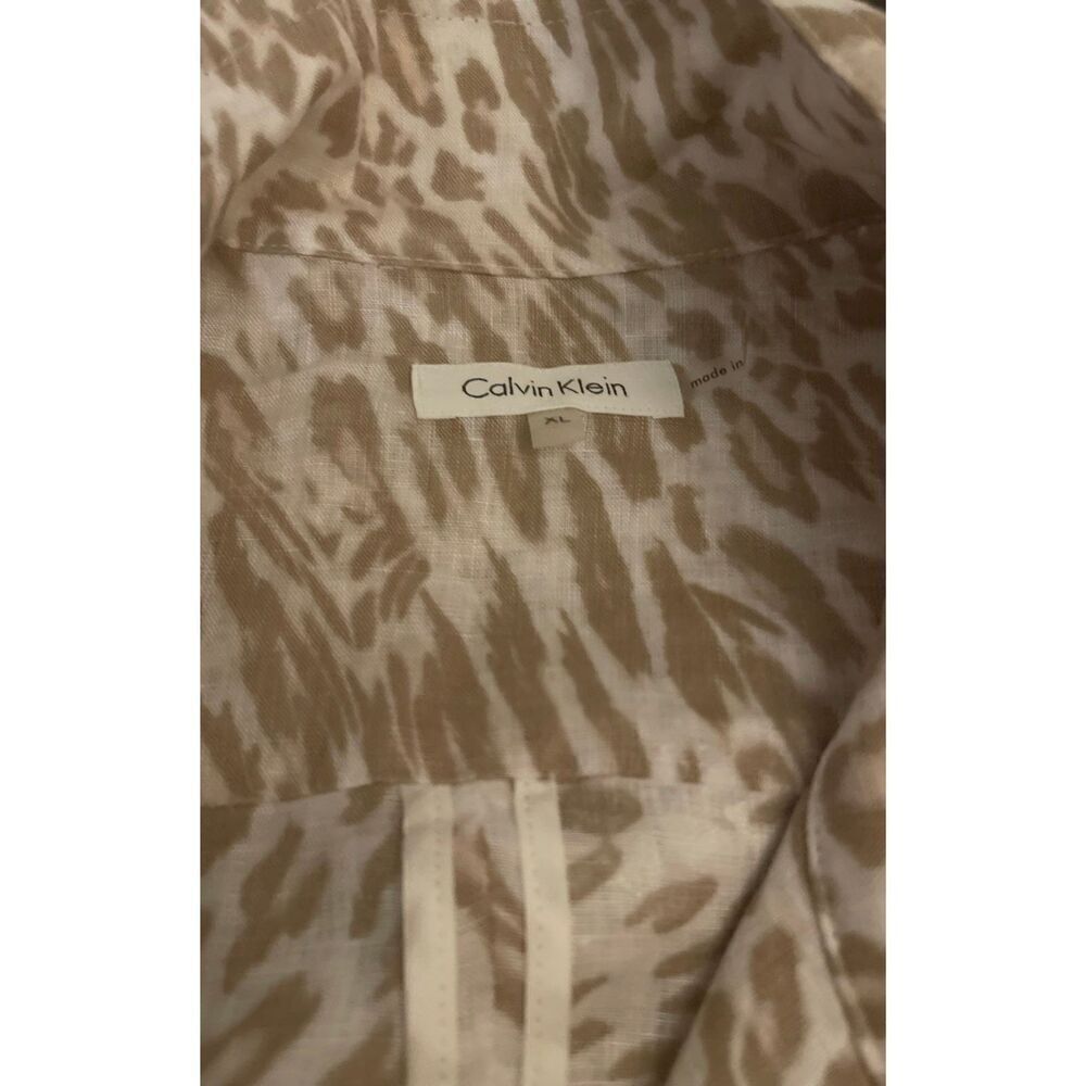 Calvin klein leopard linen shirt jacket - Picture 6 of 6